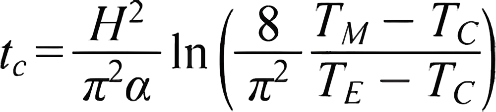 Fórmula de estimación del tiempo de enfriamiento