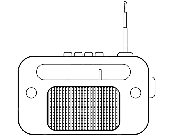 Dibujo de equipos de audio y vídeo