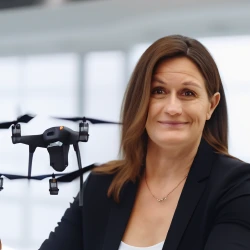 Directora de Tecnología Emily Rivera De una empresa de drones