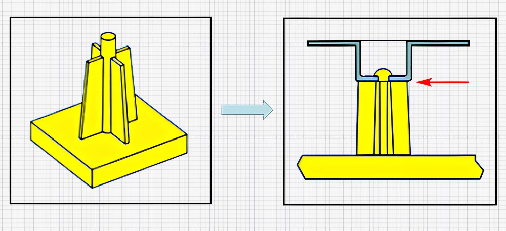 Método de diseño para columnas de remaches colocadas a gran altura sobre la superficie de la base