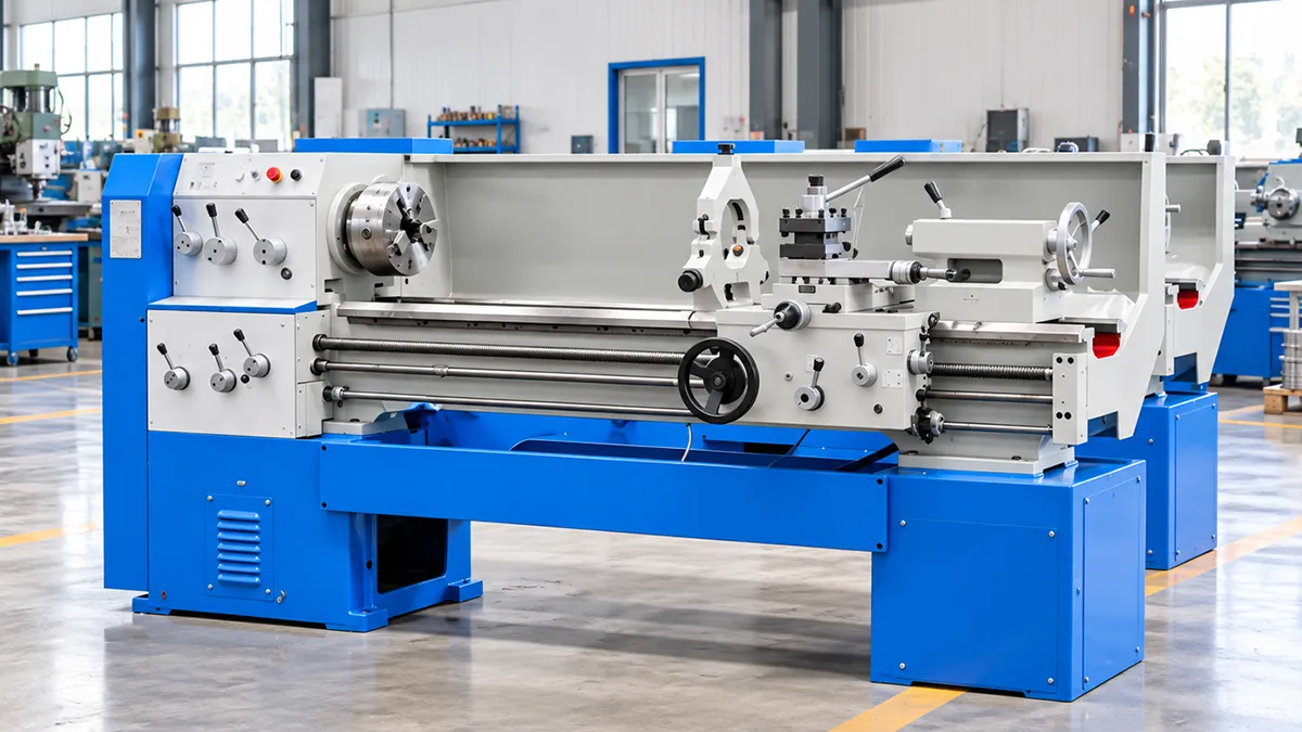 lathe in the factory