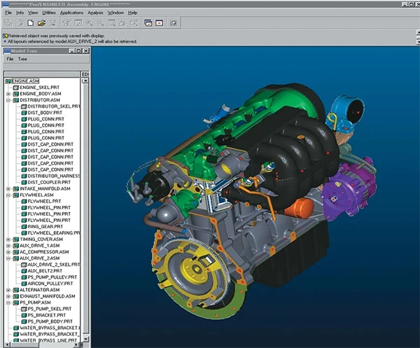 step format files of automotive engine