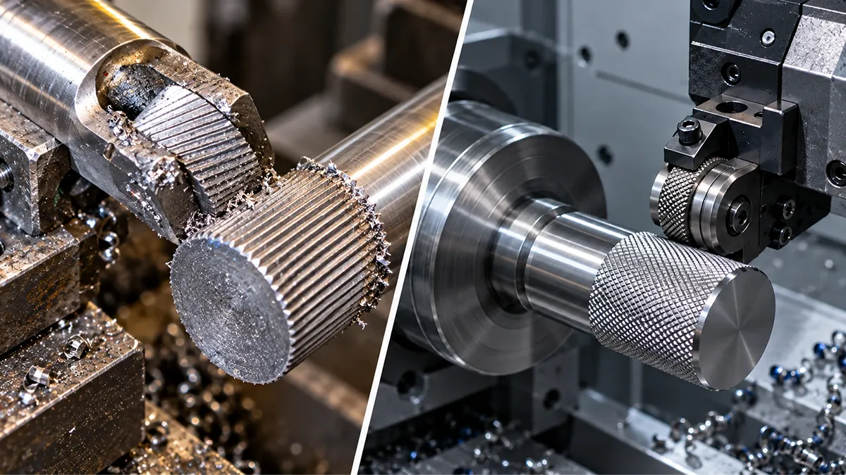 Knurling in manufacturing