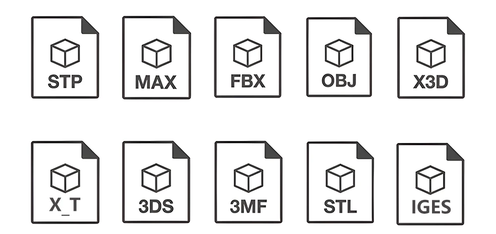 different 3d formal files