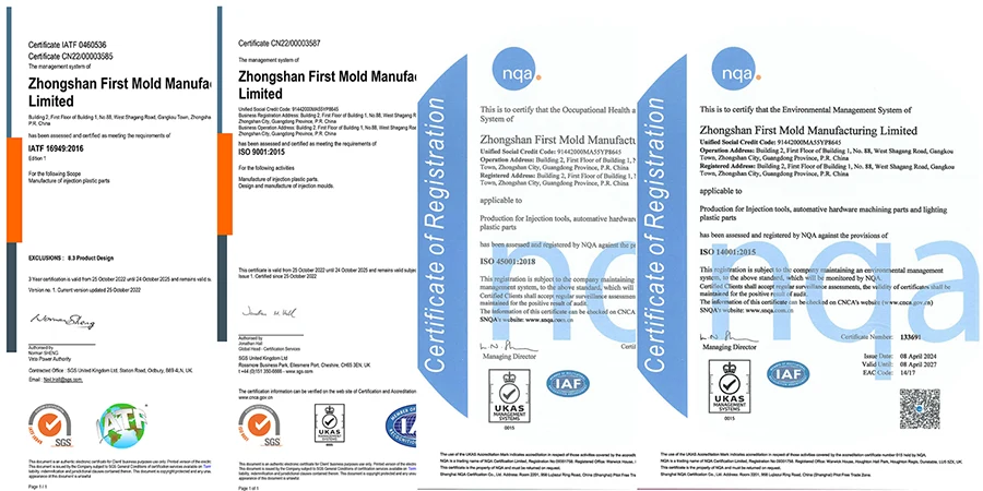 certificados de First Mold México