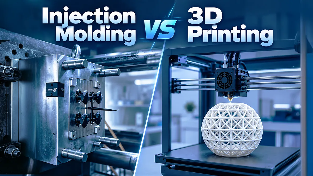 3D printing and injection molding