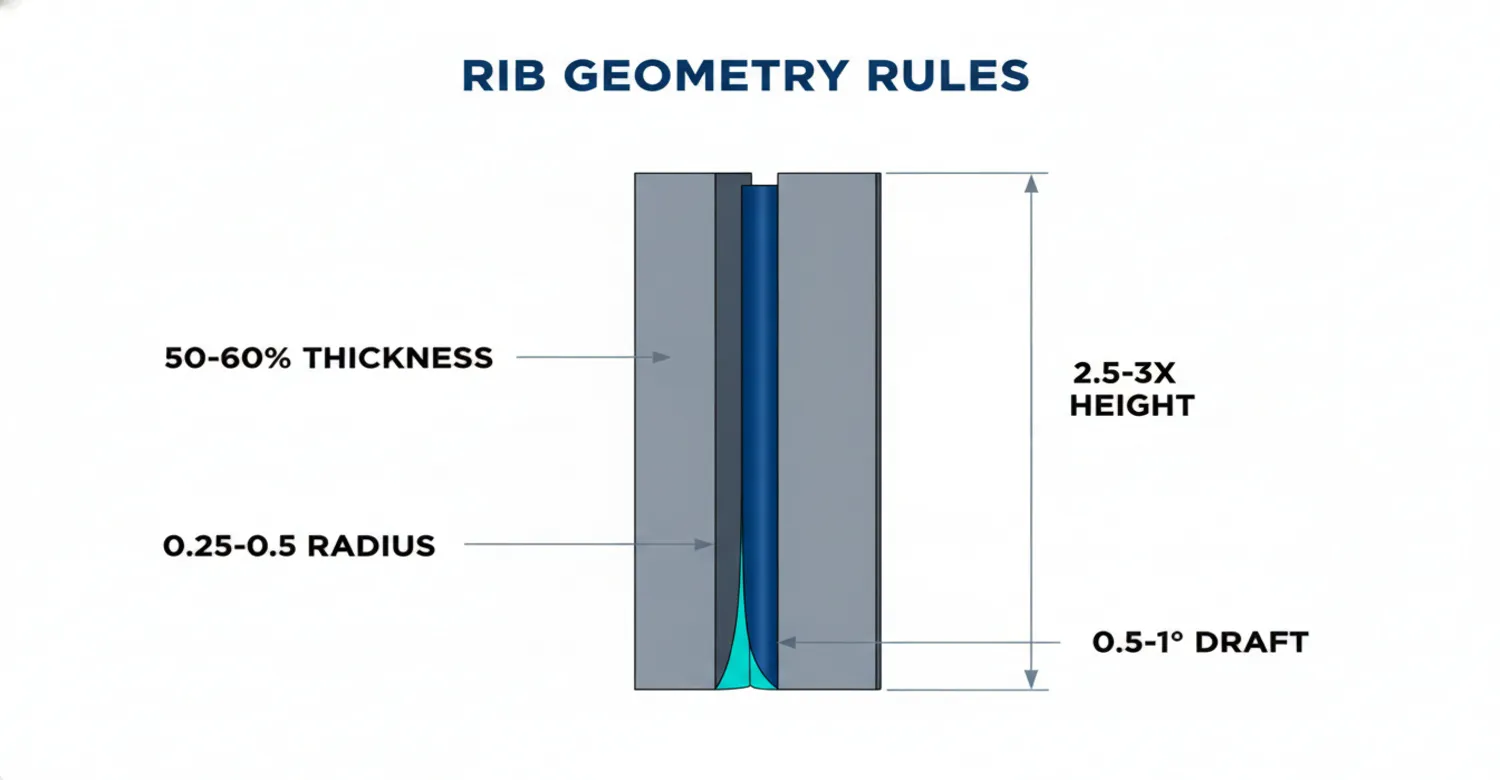 standard rib design geometry rules