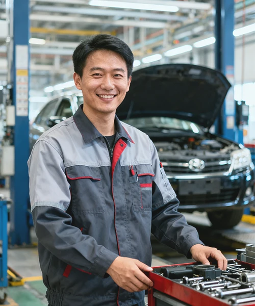Zhang Lei from a leading auto repair company relies on Firstmold's precision components.
