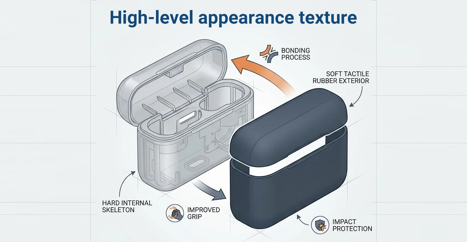 Structure bi-matière pour une texture de première qualité