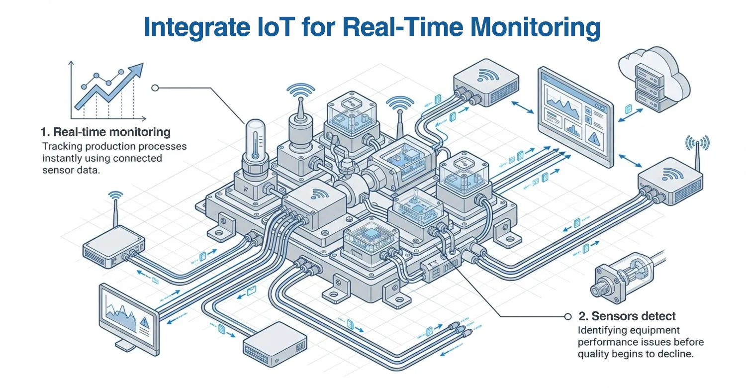 Industrial IoT sensors real time monitoring