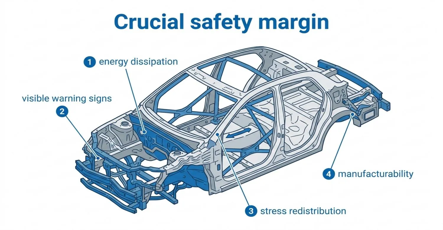 Automotive frame ductility safety margin