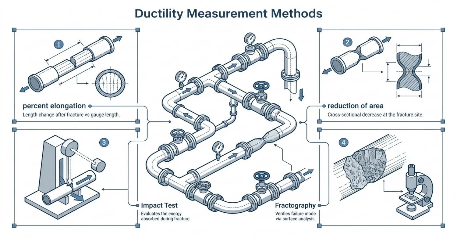 Ductility measurement methods technical diagram
