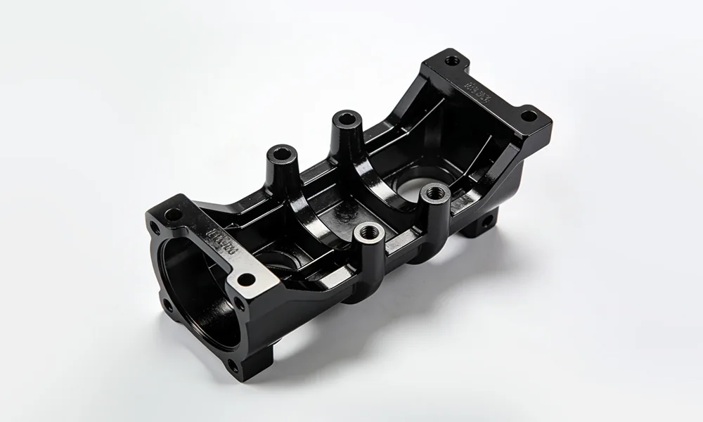 Chemical-smoothing rapid prototype black coated part