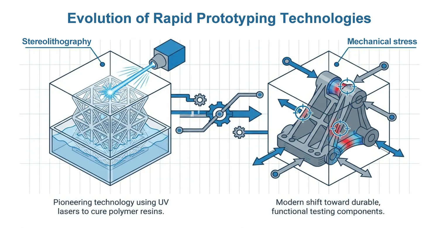 evolution of rapid prototyping technologies from visual models to functional