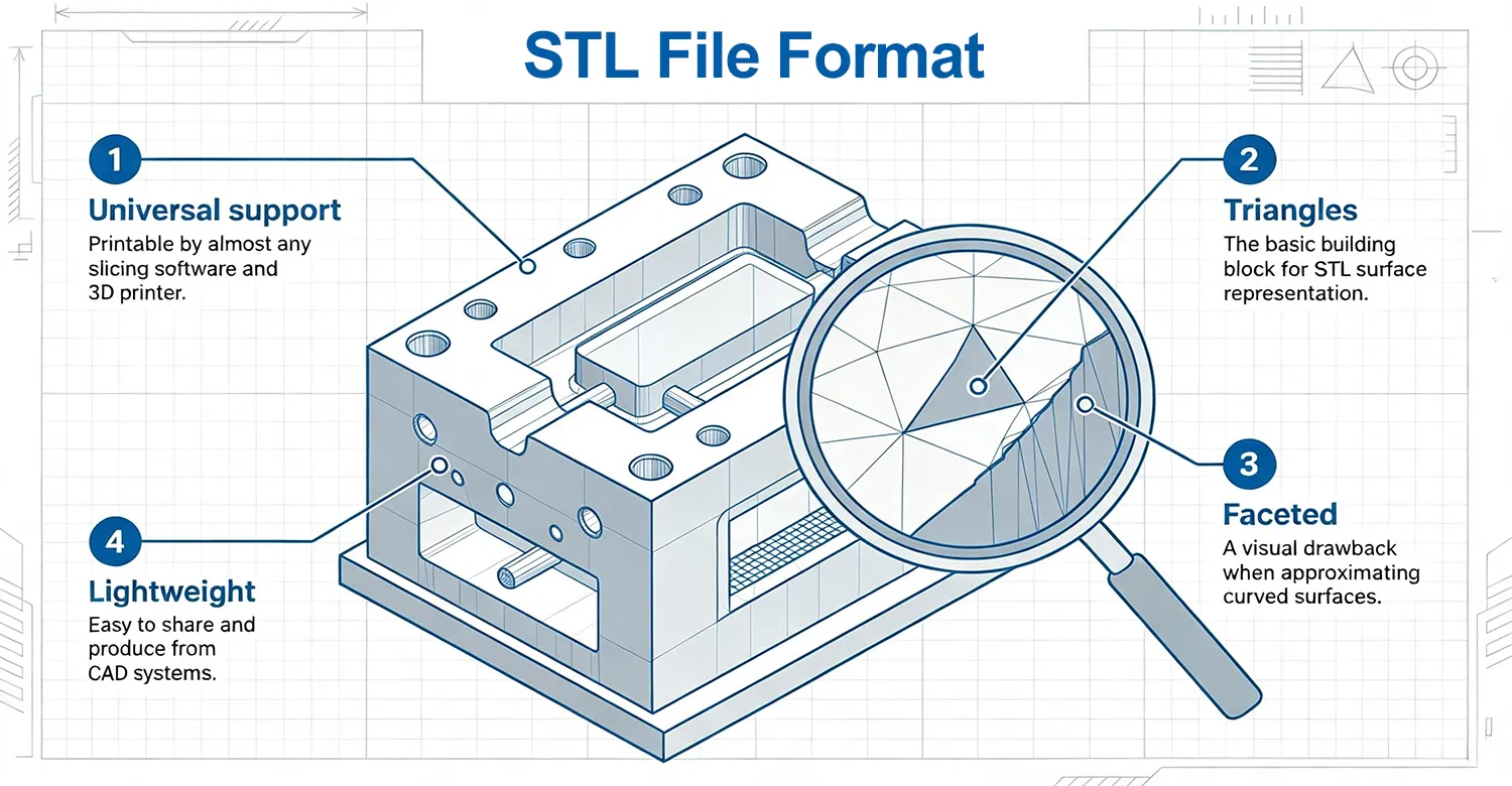 anatomy of stl mesh surface using triangles in 3d printing