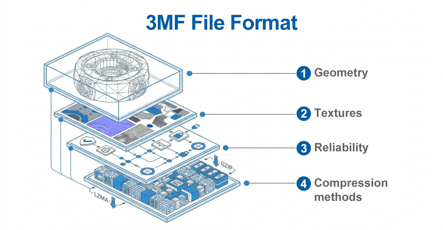 integrated data package of 3mf for advanced additive manufacturing files