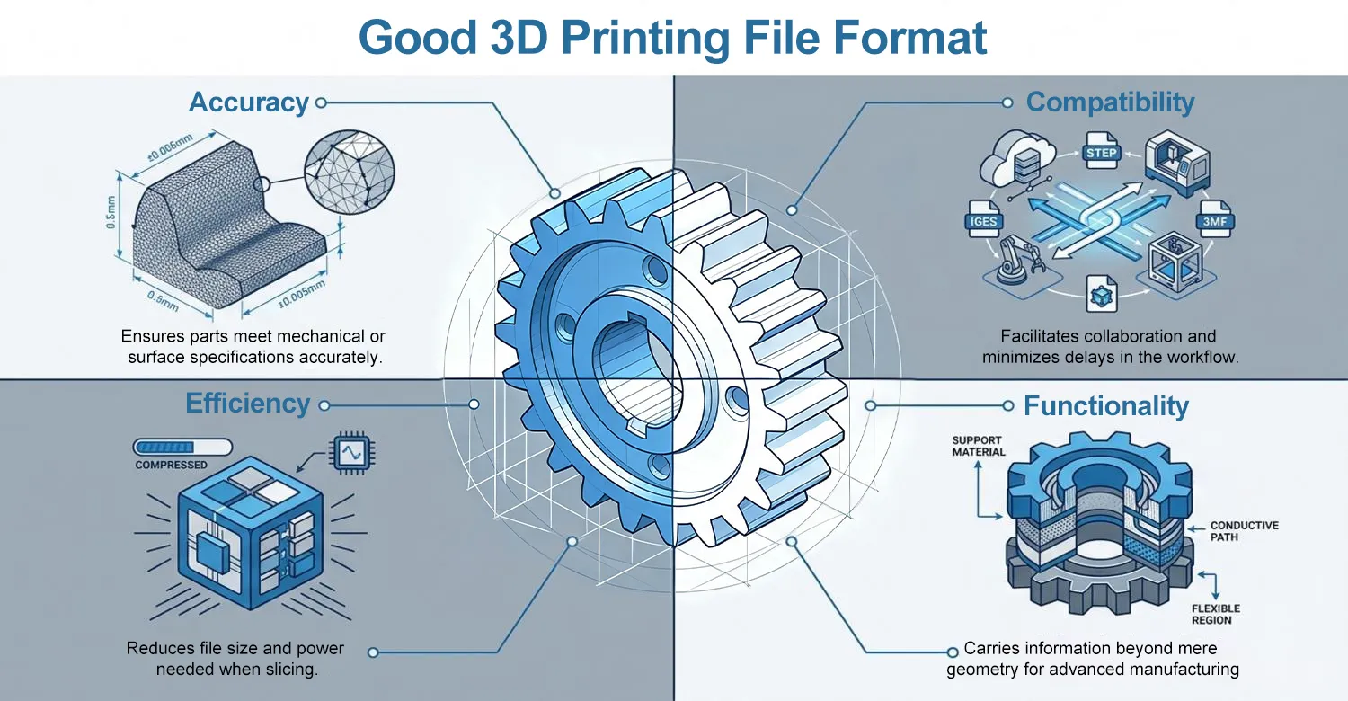 key criteria for evaluating high quality 3d printing file formats