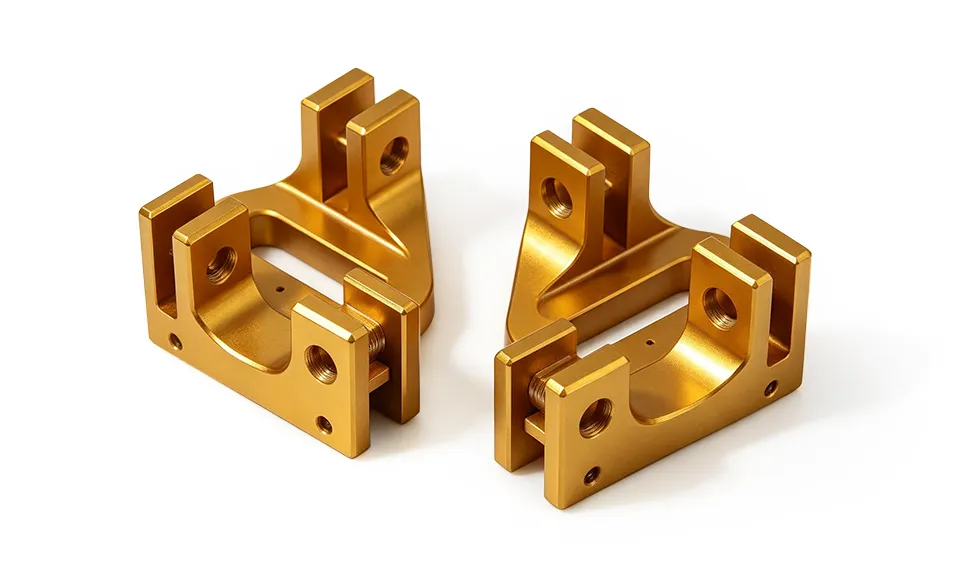 Anodized 6000 series aluminum brackets