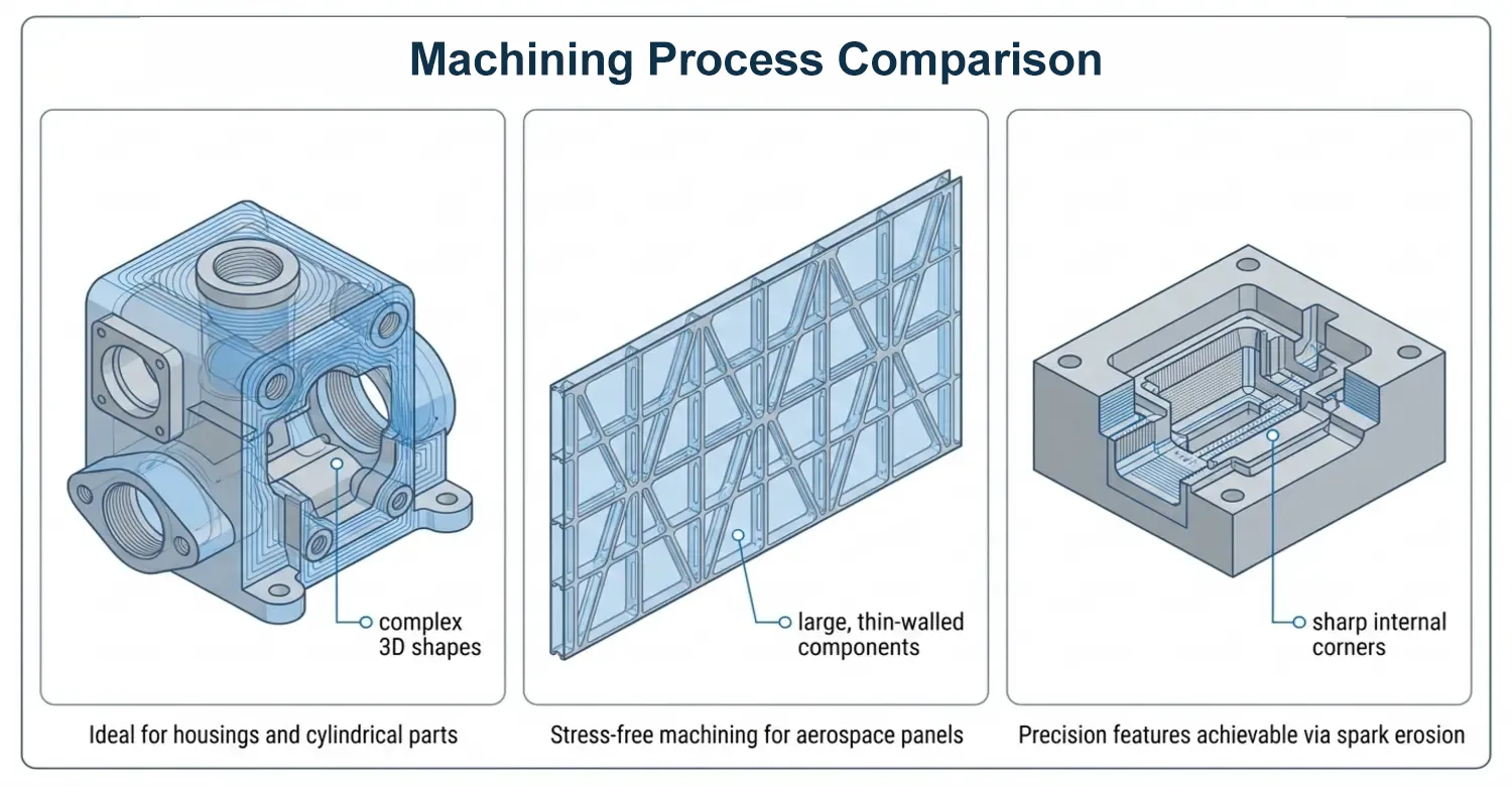 industry application suitability for chemical etching and subtractive manufacturing