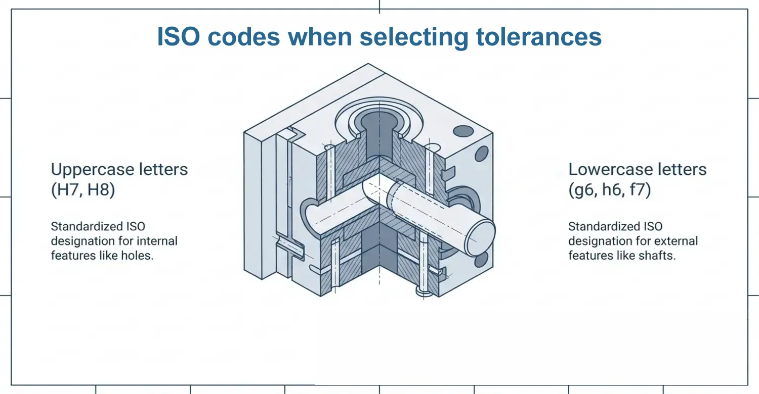 iso tolerance code system for shaft and hole assembly